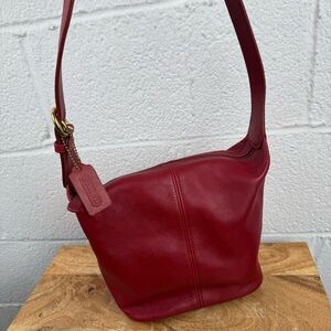 Vintage Coach #4148 Soho Mini Bucket Bag Red Glove-Tanned Leather | USA Made